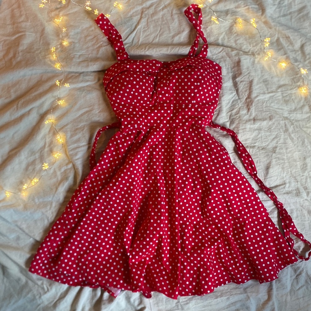 Red Polkadot 50s Dress